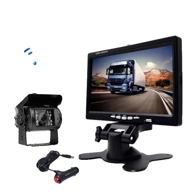 Drahtlose Achterkamera, 7-Zoll-HD-TFT-LCD-Monitor, Backup-Funktion für Wohnmobile und Wohnmobile.