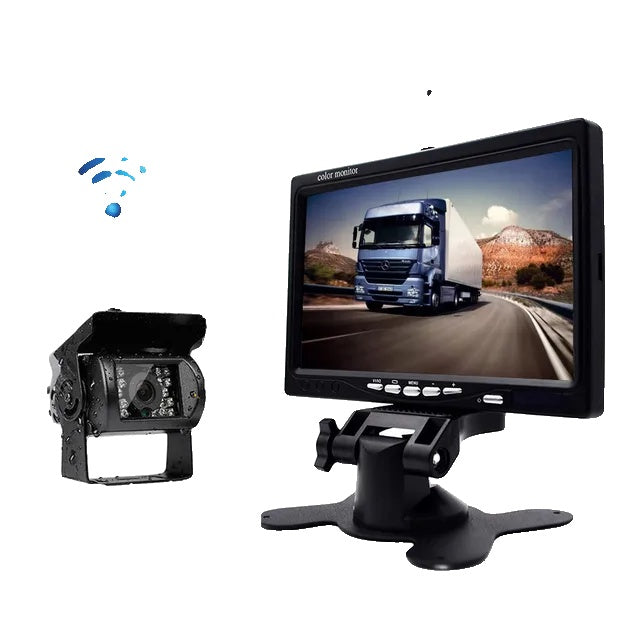 Drahtlose Achterkamera, 7-Zoll-HD-TFT-LCD-Monitor, Backup-Funktion für Wohnmobile und Wohnmobile.