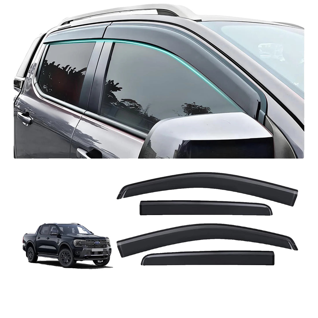 Ford Ranger Raptor 2023 Zubehör, Weathershield Ontario, Double Cabine Pasvorm