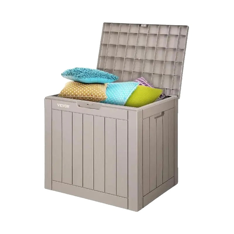 Aufbewahrungsbox für den Außenbereich, 117 l Fassungsvermögen, wasserdicht, Vorhängeschloss aus Aluminiumlegierung, 56 x 43 x 53 cm