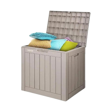 Aufbewahrungsbox für den Außenbereich, 117 l Fassungsvermögen, wasserdicht, Vorhängeschloss aus Aluminiumlegierung, 56 x 43 x 53 cm