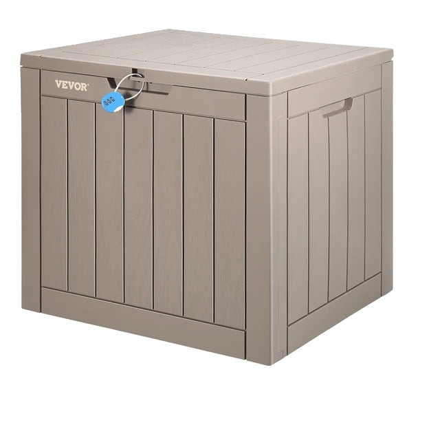 Aufbewahrungsbox für den Außenbereich, 117 l Fassungsvermögen, wasserdicht, Vorhängeschloss aus Aluminiumlegierung, 56 x 43 x 53 cm