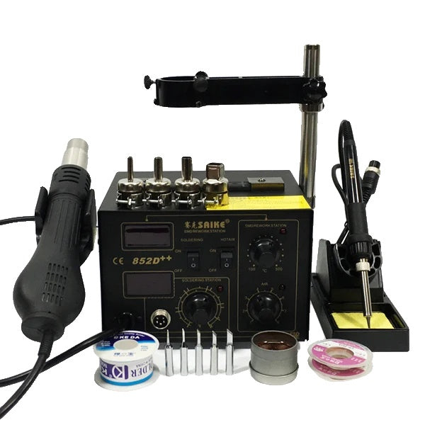 Saike 852d SMD Rework Station, Heteluchtpistool, Lötstation