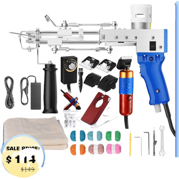 Tufting-Pistolen-Set, 2-in-1 Elektrische Tufting-Pistole, 7-21 mm Tufting-Maschine