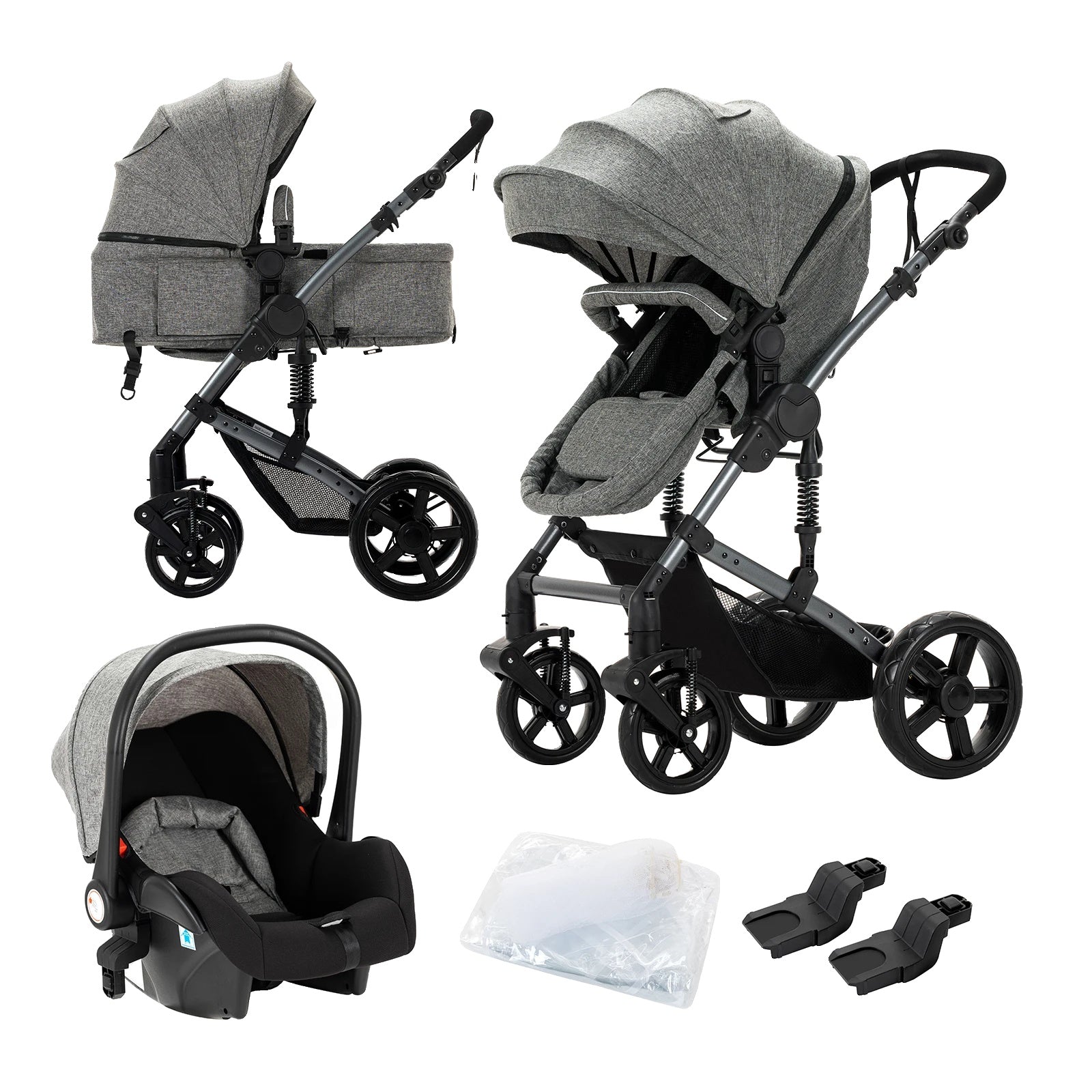 Kinderwagen, 3-in-1-Funktion, leicht und regenerierbar