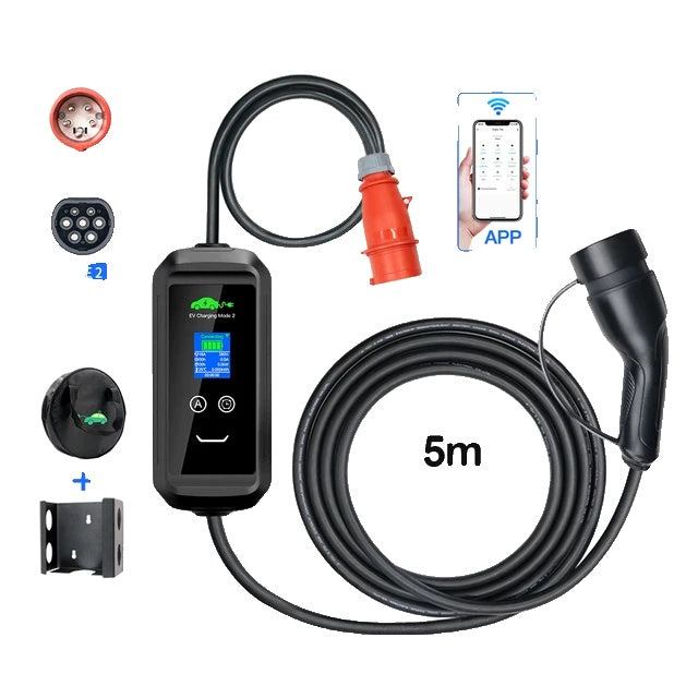 Tragbarer EV-Ladegerät, Tuya-App-Bedienung, WLAN-Zugriff