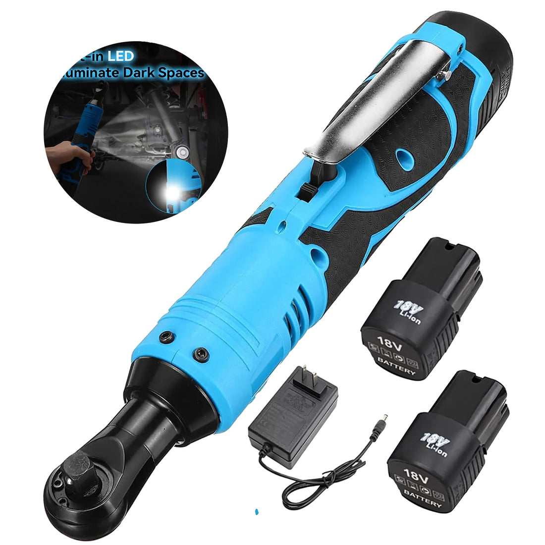 Elektrisches Netzteil, 18 V aufladbare Batterie, direkt vor der Tür