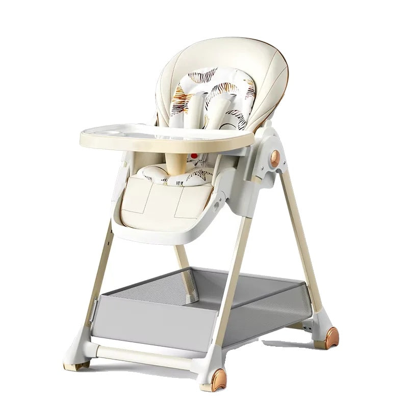 Baby-Eetstoel, Verhogingsstoel, Wielen für die Mobilität