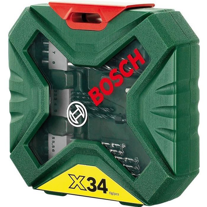 BOSCH Box X-Line 34 Stück Bohren & Schrauben