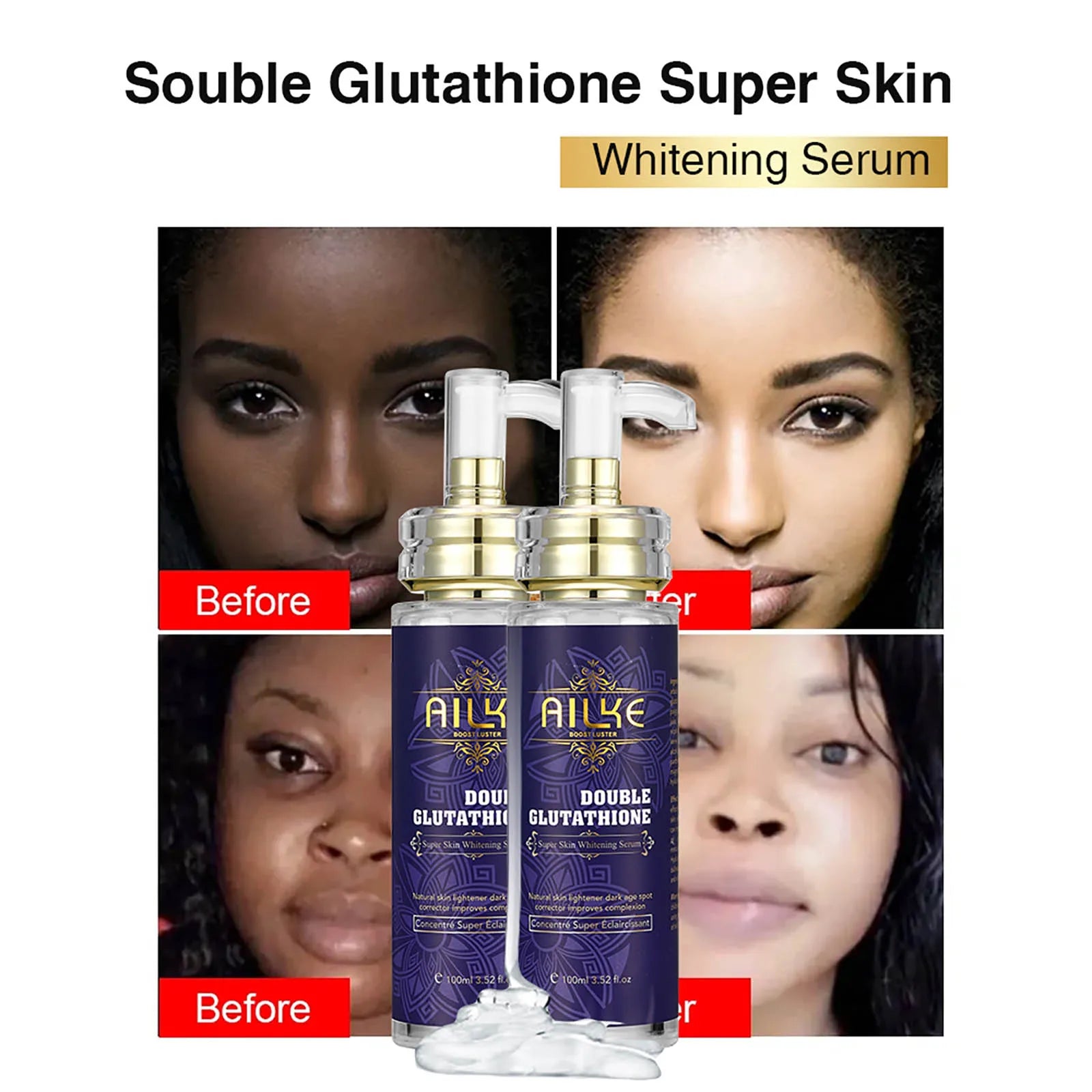 Huidverlichtingsset, Double Glutathion, Verhelderend, Hydraterend