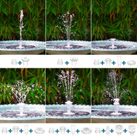 AquaGlow Fountain | Solar Springbrunnen mit LED-Beleuchtung | 16 Düsen & 5000mAh Akku 5