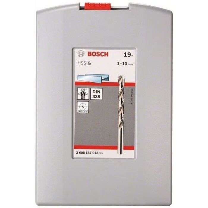 Bohrerset ProBox HSS-G, 1-10mm, 135°, 19 - BOSCH