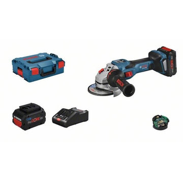 Schleifmaschine BOSCH PROFESSIONAL GWS 18V-15 SC + 2 Akkus 5,5 Ah ProCORE18V + GAL 1880 CV L-Boxx
