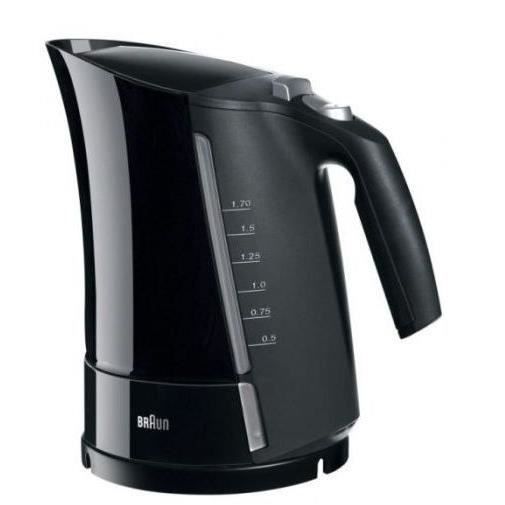 BRAUN WK500BK Elektrischer Wasserkocher Multiquick 5 - 1,6 L - Schwarz