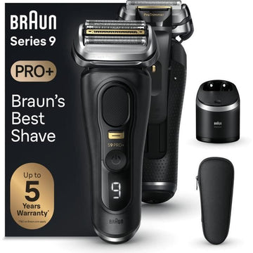 BRAUN Elektrisches Scheergerät – Serie 9 PRO+ 9560 cc – 5 Scheerelemente, integrierter Präzisionstrimmer, SmartCare-Station, wasserdicht
