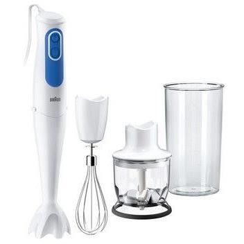 BRAUN Omelettmixer mit Hakmolen - MQ3025WH - Weiß und Blauw