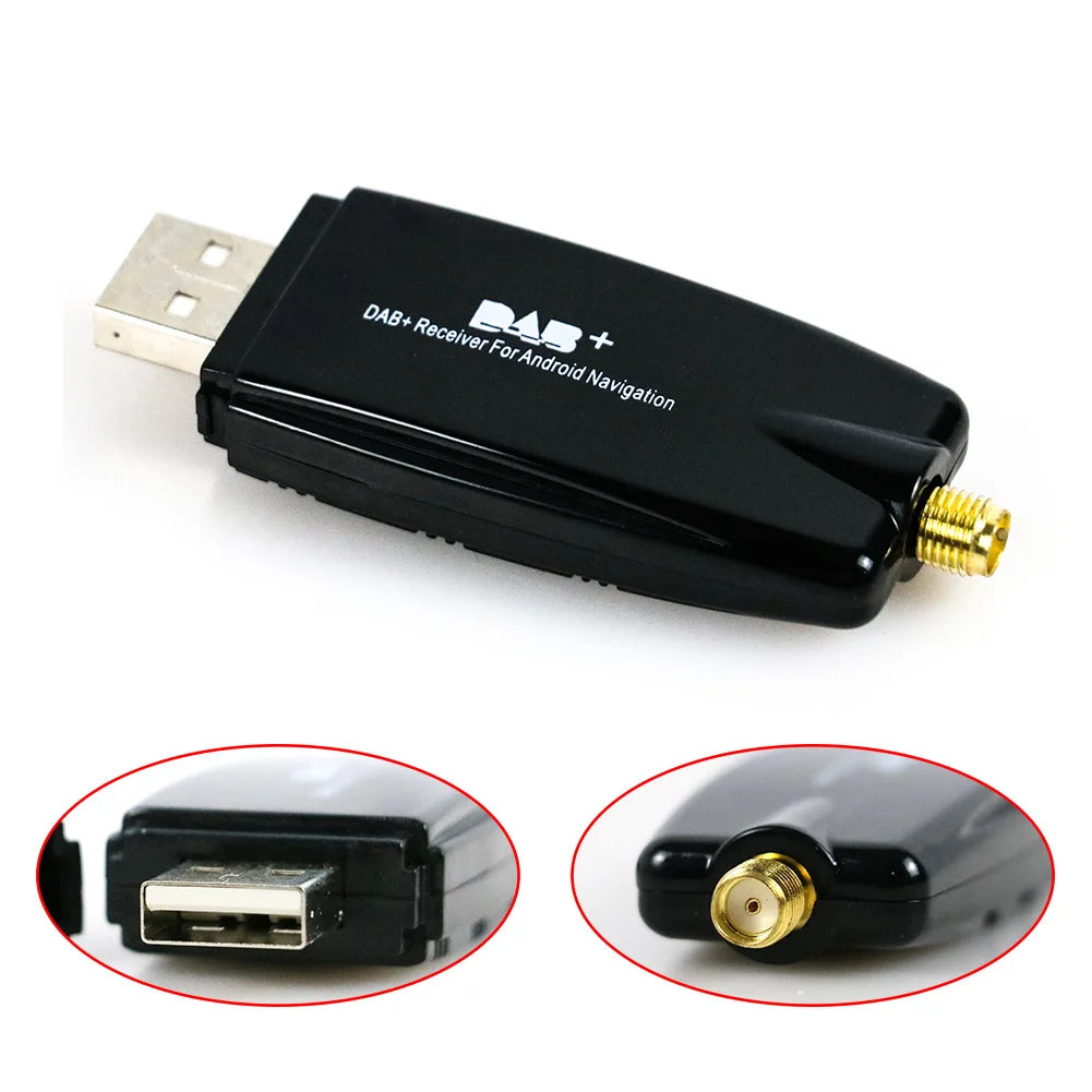 Automatischer GPS-Empfänger, DAB+-Antenne, USB-Adapter
