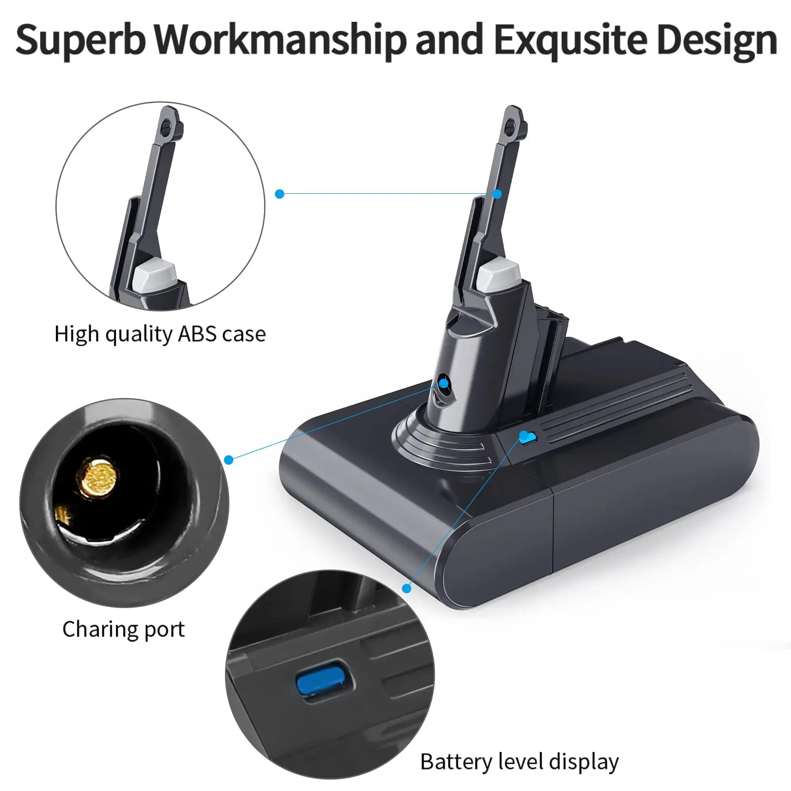 Dyson V7 Staubsauger-Akku, 21,6 V, 6000 mAh