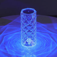 DiamondDazzle™ - 16 Colors Rose Rays Crystal Diamond Table Lamp 1