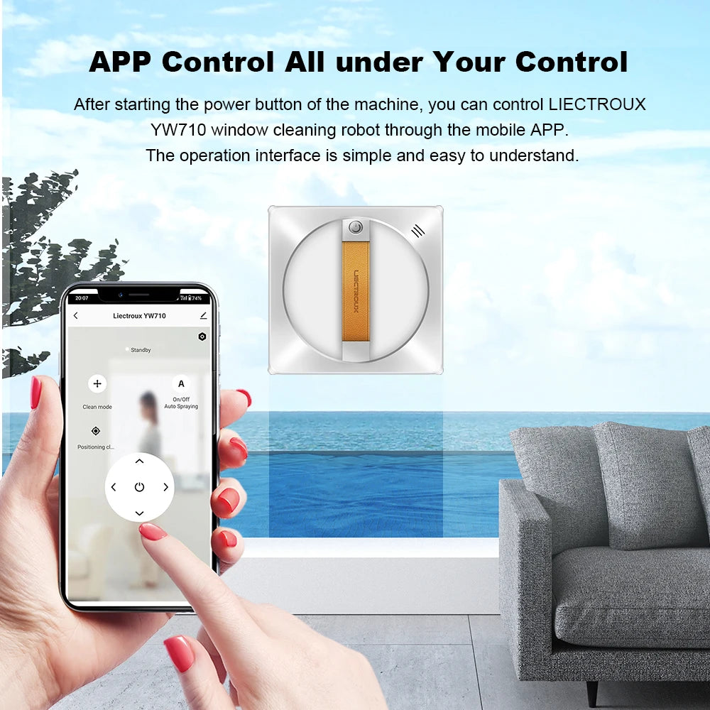 Raamreinigingsrobot, Double Waterverstuiver, Intelligent Glazen Natte Wisser