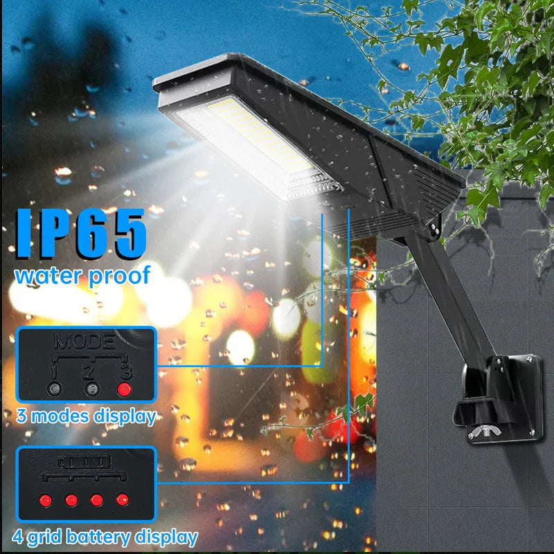 HelioMax Solar-Wandleuchte | 138 LEDs | 3 Leuchtmodi | Bewegungssensor | IP65 Wasserfest 4