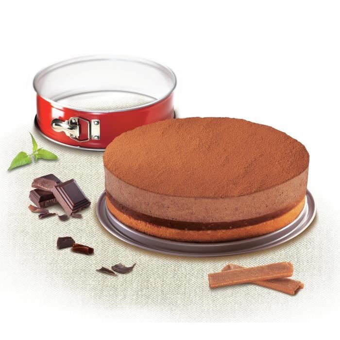 TEFAL Delibake Scharniervorm – Ø 27 cm – Rot und Grau