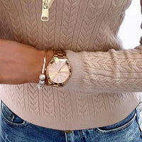 Kerstin | Pullover mit Rundhalsausschnitt und Reißverschluss