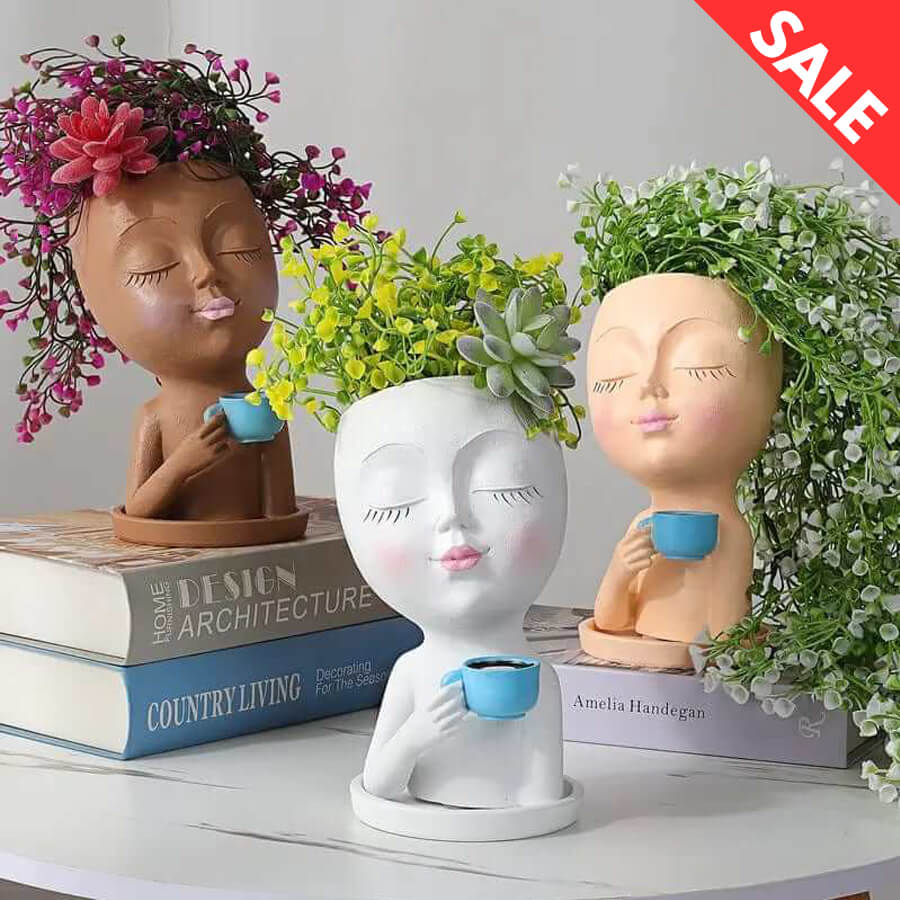 LadyCafe – Modern vase made of artistic resin 0