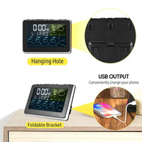 Slimme Weerstation, Groot LCD-Bildschirm, Binnen-/Buitenthermometer