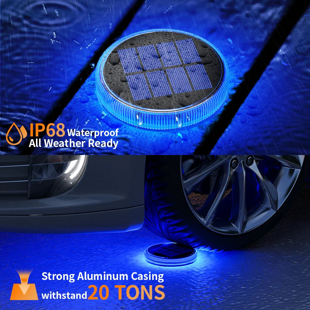 LumaPath Solarleuchten Set | IP68 Wasserdicht | Kabellos & Selbstklebend | 360° Licht 2