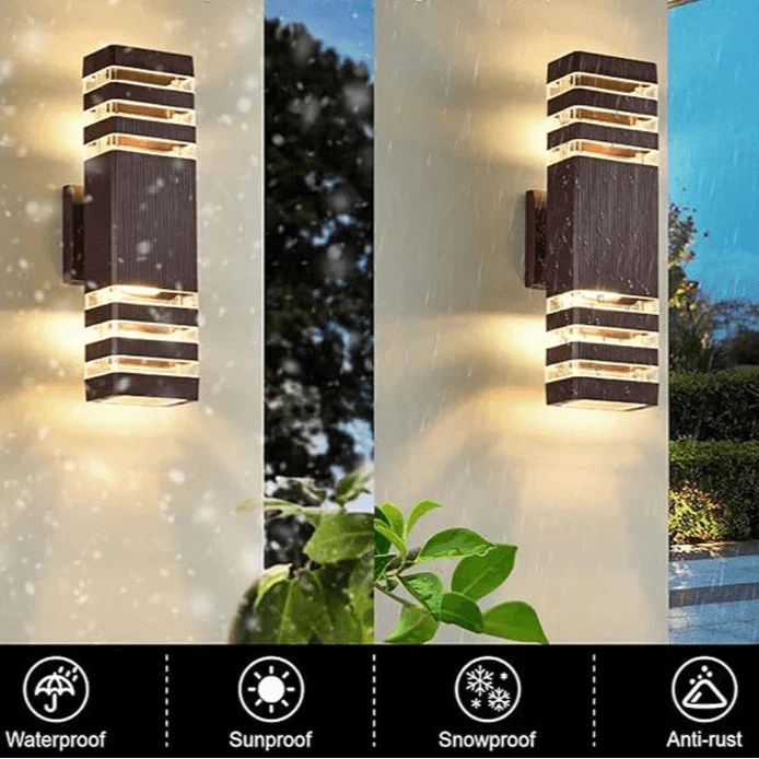 Lumivor Außenwandleuchte | Up-&-Down Licht | E27 Fassung | IP65 Wetterfest | 25×10×8 cm 4