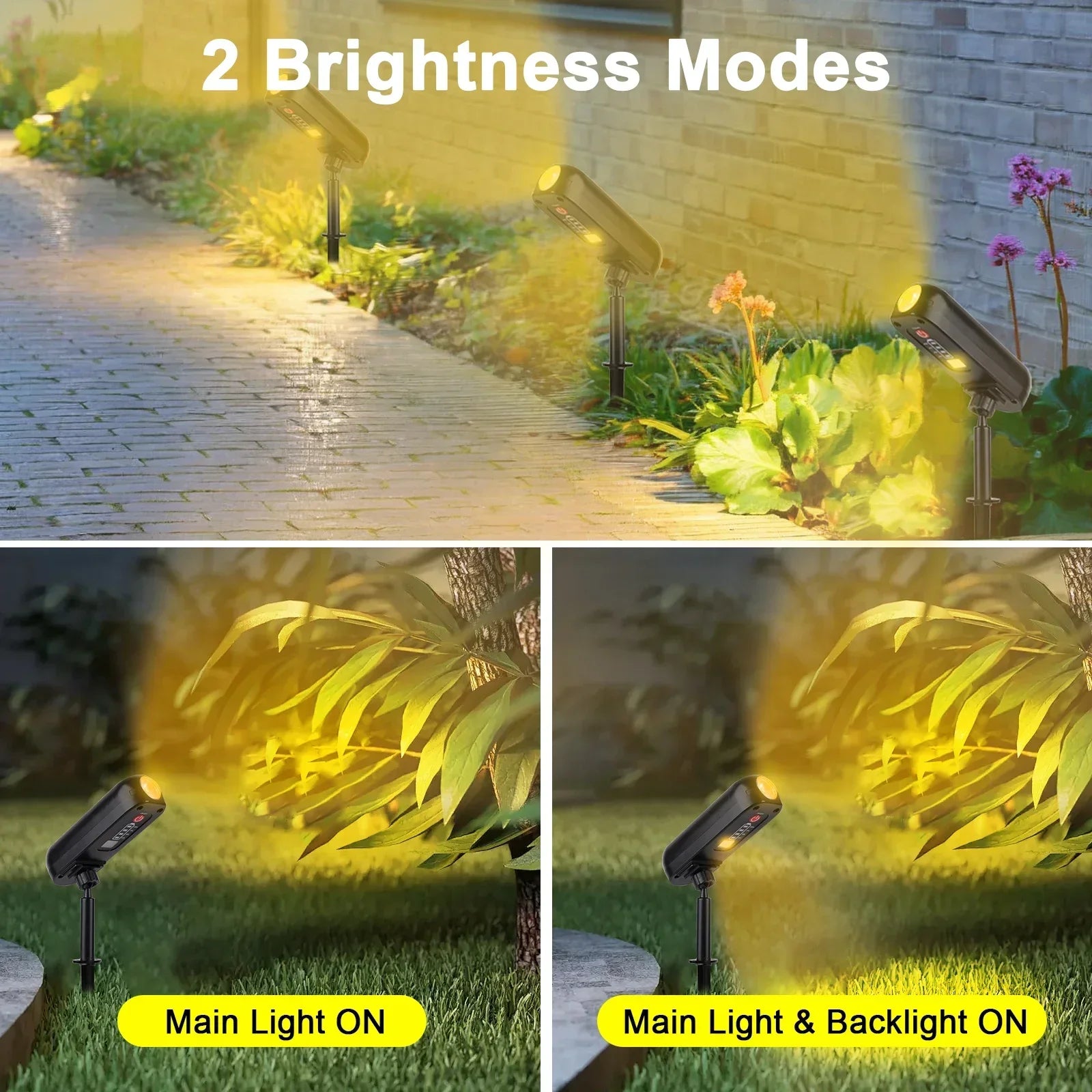 LumoGlow | LED Solarstrahler | 2-in-1 Lichtmodus | IP65 Wasserdicht 4