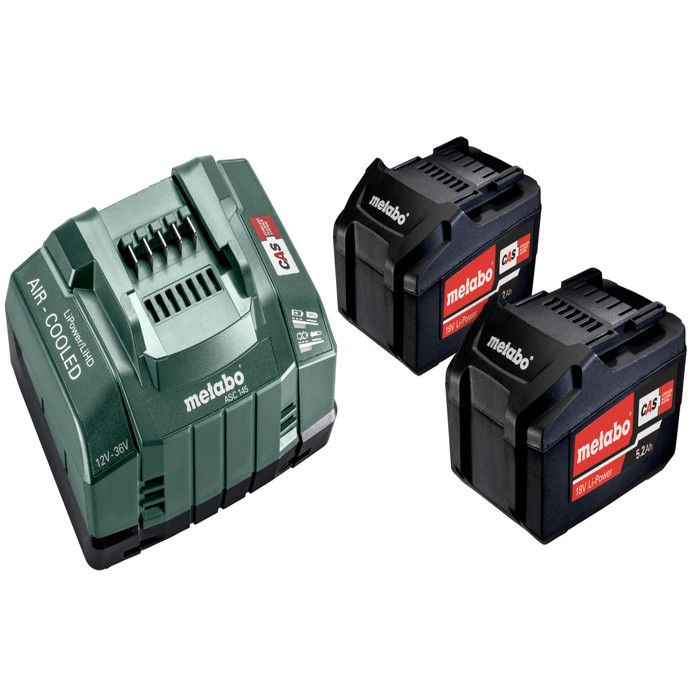 METABO Energiepaket - 2 x 5,2 Ah + Ladegerät AU 30-36