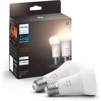 Philips Hue White, LED-Lampe mit E27-Anschluss, entspricht 75 W, 1100 Lumen, Bluetooth-kompatibel, 2er-Pack