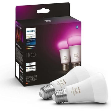Philips Hue White & Color Ambiance, LED-Lampe mit E27-Anschluss, entspricht 75 W, 1100 Lumen, Bluetooth-kompatibel, 2 Stück erhältlich