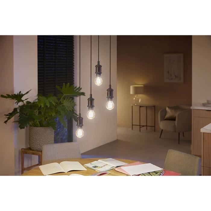 Philips Hue White Ambiance, LED-Verbindung, LED-Filament E27, Bluetooth-kompatibel, funktioniert mit Alexa, Google und Homekit