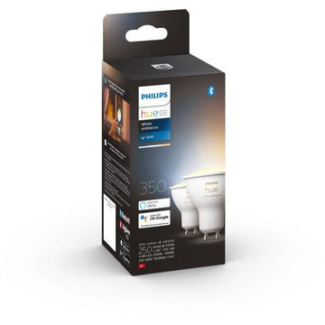 PHILIPS Hue Witte Ambiance Slimme LED-Lampen GU10 Bluetooth-kompatibel - Packung mit 2