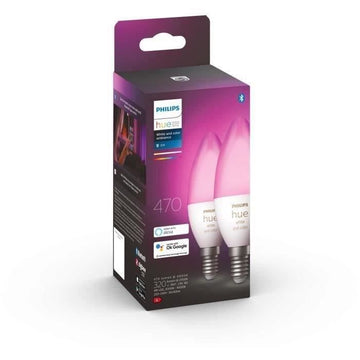 Philips Hue White & Color Ambiance – LED-LED-Verbundlaminat E14 – 5,5 W – Bluetooth-kompatibel – 2 Stück