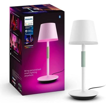 Philips White en Color Ambiance, Hue Belle tragbare Tischleuchte, Bluetooth-kompatibel, weiß