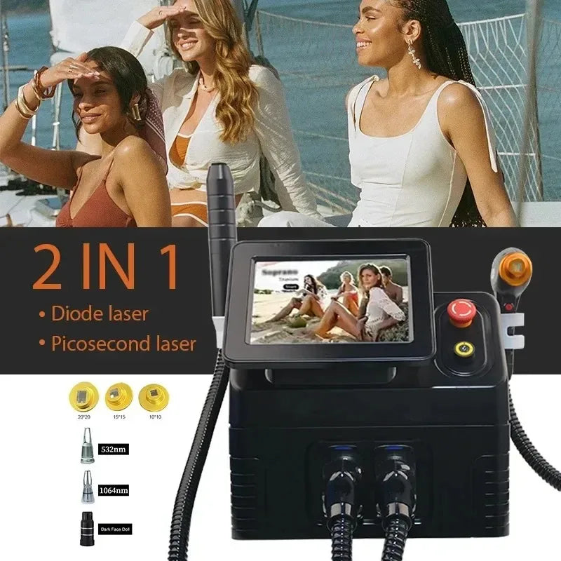 Laser-Tätowierungsentfernungsmaschine, Pico-Sekunden-Technologie, mehrfach