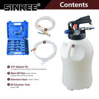 Pneumatische Ölpumpe, 3/10 l Kapazität, ATF-Adapter-Set