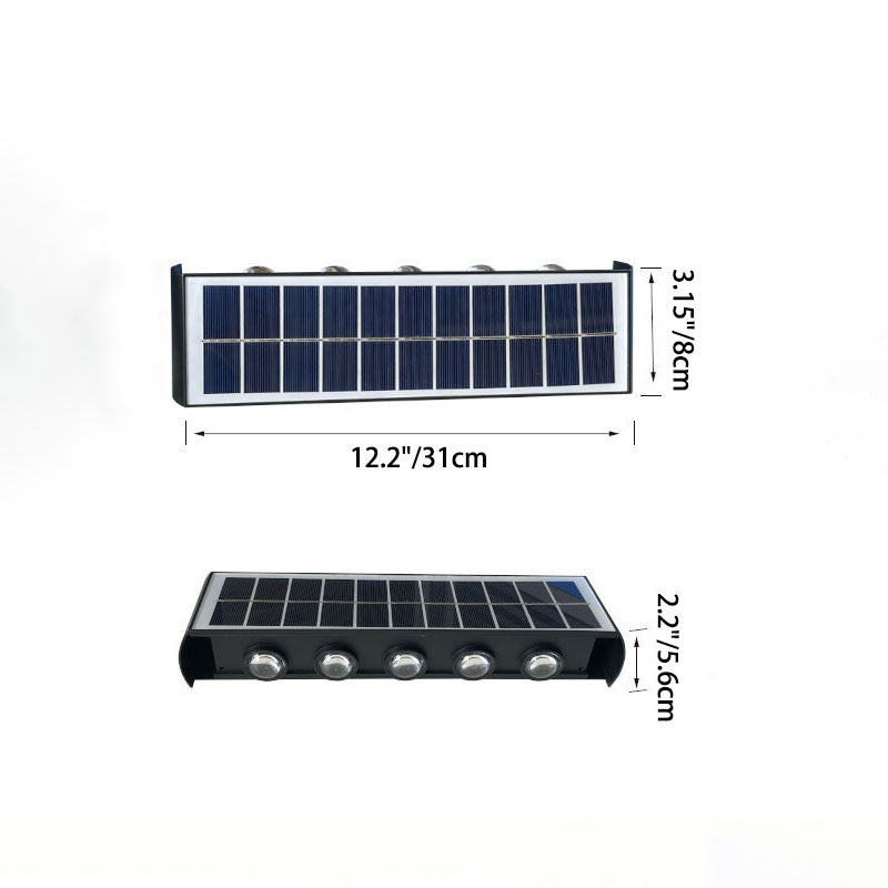 SolaraMax Solar-Wandleuchte | Modernes Design | Solarbetrieben | IP56 Wasserdicht | Energieeffizient 7