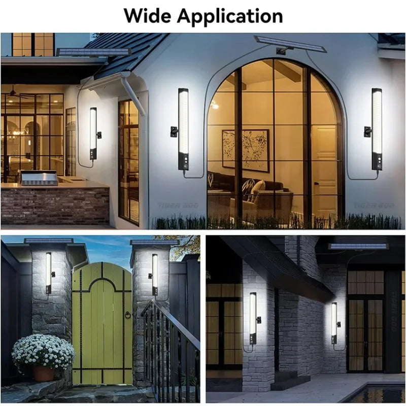 Solario Split-Solarlampe | 158 LEDs | Bewegungssensor & Fernbedienung | 10W Solarlicht 1