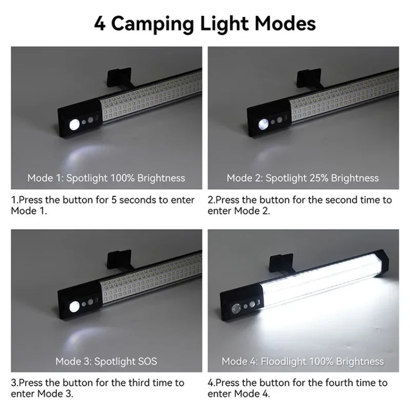 Solario Split-Solarlampe | 158 LEDs | Bewegungssensor & Fernbedienung | 10W Solarlicht 6