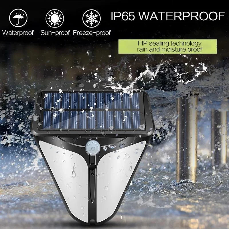 Solarya LED Solar-Wandleuchte | 38 LEDs & Bewegungsmelder | IP65 Wasserdicht | Schwarz 3