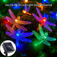 Solithia Libellenlichterkette | Solar | 8 Modi | IP65 Wetterfest | 5m 20 LEDs 7