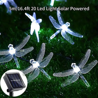 Solithia Libellenlichterkette | Solar | 8 Modi | IP65 Wetterfest | 5m 20 LEDs 8