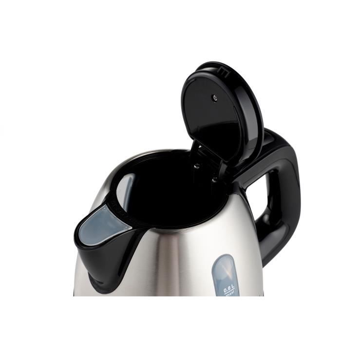 Tefal BI812510 MINI INOX Wasserkocher, Fassungsvermögen 0,8 l, abnehmbarer Wasserkocher, 360°-Basis, verborgene Erwärmung, niedriges Wasserniveau