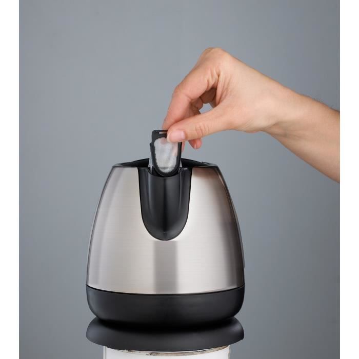 Tefal BI812510 MINI INOX Wasserkocher, Fassungsvermögen 0,8 l, abnehmbarer Wasserkocher, 360°-Basis, verborgene Erwärmung, niedriges Wasserniveau