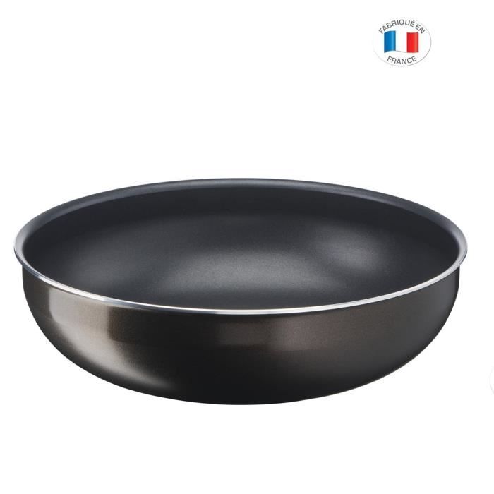 Tefal L1507702 Ingenio Easy Plus Wok 26 cm, Handgriff nicht in Betrieb, Anti-Back-Funktion, hergestellt in Frankreich, alle Warmtebronnen behalve inductie